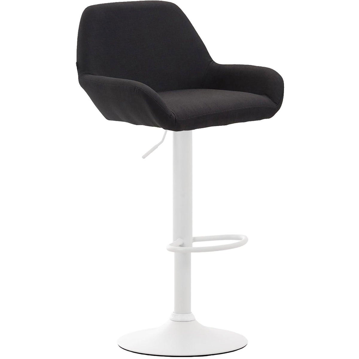 Barhocker Braga Stoff weiß - schwarz