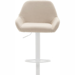 Barhocker Braga Stoff weiß - creme