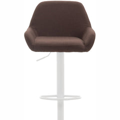 Barhocker Braga Stoff weiß - braun