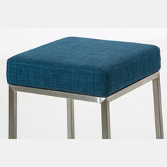 2er Set Barhocker Montreal 85 Stoff edelstahl - blau