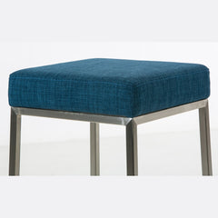 2er Set Barhocker Montreal 85 Stoff edelstahl - blau