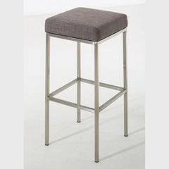 2er Set Barhocker Montreal 80 Stoff edelstahl - grau