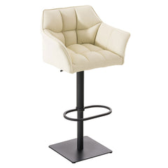 2er Set Barhocker Damaso Kunstleder schwarz - creme