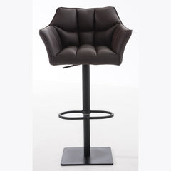 2er Set Barhocker Damaso Kunstleder schwarz - braun