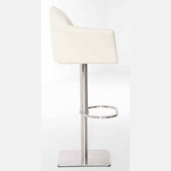 2er Set Barhocker Damaso Kunstleder edelstahl - creme