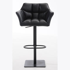 2er Set Barhocker Damaso Kunstleder schwarz - schwarz