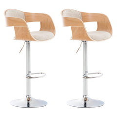 2er Set Barhocker Kingston C Stoff - natura/creme by Dropshipping-Europe – Barhocker