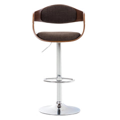 2er Set Barhocker Kingston C Stoff - walnuss/braun