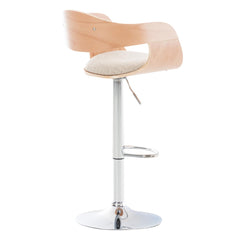 2er Set Barhocker Kingston C Stoff - natura/creme