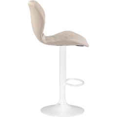 Barhocker Cork Stoff weiß - creme
