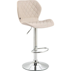 Barhocker Cork Stoff chrom - creme
