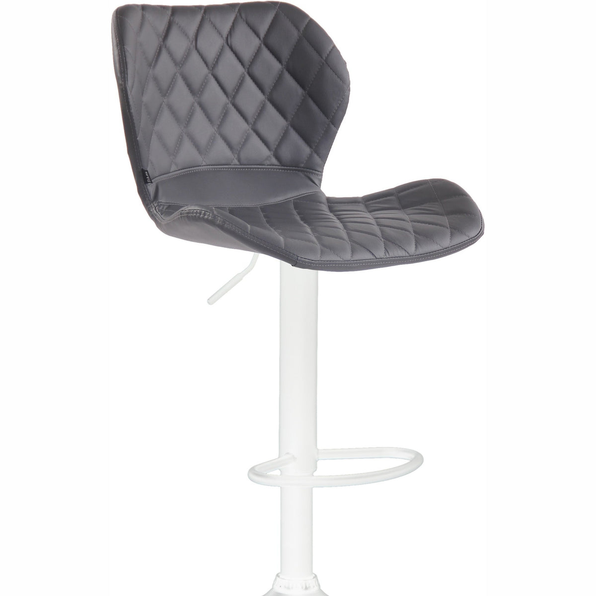 Barhocker Cork Kunstleder weiß - grau