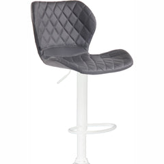 Barhocker Cork Kunstleder weiß - grau