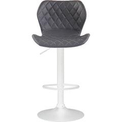 Barhocker Cork Kunstleder weiß - grau