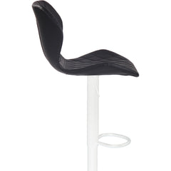 Barhocker Cork Kunstleder weiß - schwarz