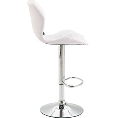 Barhocker Cork Kunstleder chrom - weiß
