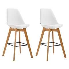 2er Set Barhocker Metz Kunstleder natura - weiß