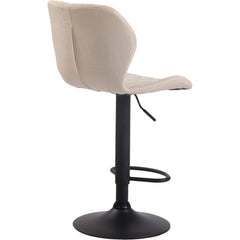 Barhocker Cork Stoff schwarz - creme