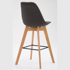 2er Set Barhocker Metz Stoff natura - dunkelgrau