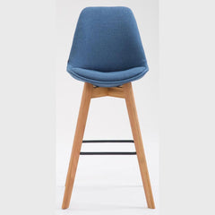 2er Set Barhocker Metz Stoff natura - blau