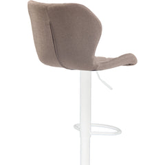 2er Set Barhocker Cork Stoff weiß - taupe