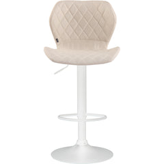 2er Set Barhocker Cork Stoff weiß - creme
