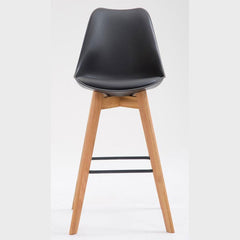 2er Set Barhocker Metz Kunststoff natura - schwarz