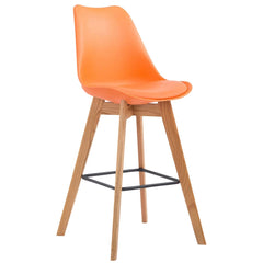 2er Set Barhocker Metz Kunststoff natura - orange