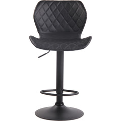 2er Set Barhocker Cork Kunstleder schwarz - schwarz