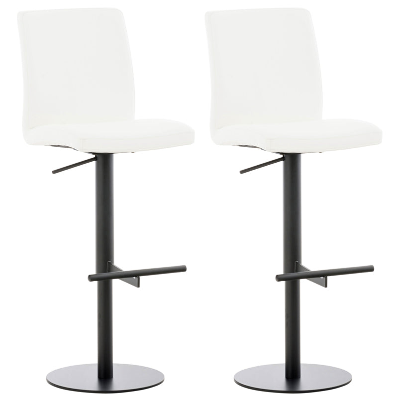 2er Set Barhocker Cadiz Kunstleder schwarz - weiß