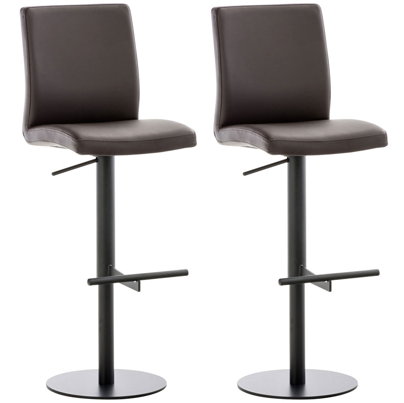 2er Set Barhocker Cadiz Kunstleder schwarz - braun