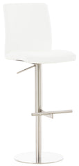 2er Set Barhocker Cadiz Kunstleder edelstahl - wei�