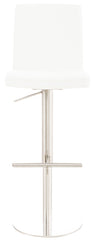 2er Set Barhocker Cadiz Kunstleder edelstahl - wei�