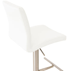 2er Set Barhocker Cadiz Kunstleder edelstahl - wei�