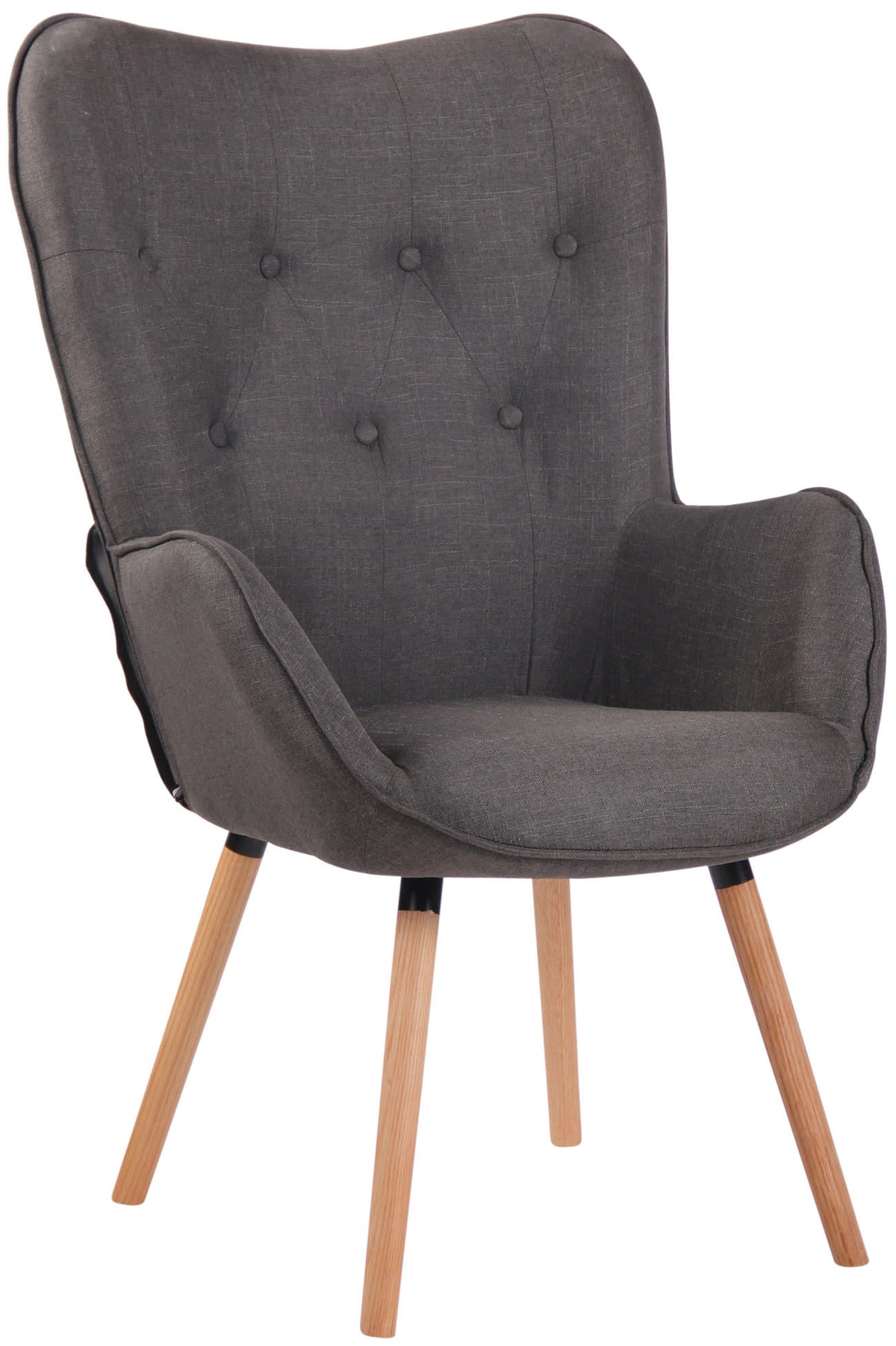 Lounger Ashford Stoff natura - dunkelgrau