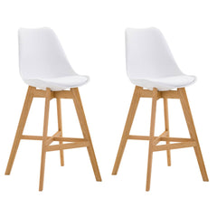 2er Set Barhocker Cannes Kunststoff natura - weiß