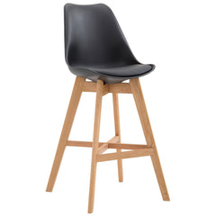 2er Set Barhocker Cannes Kunststoff natura - schwarz
