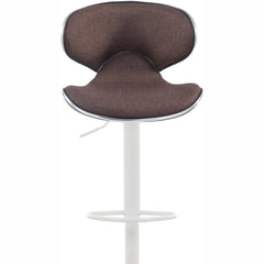Barhocker Las Vegas V2 Stoff  weiß - braun