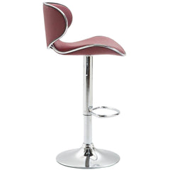 Barhocker Las Vegas V2 chrom - bordeauxrot