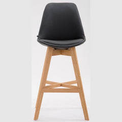 2er Set Barhocker Cannes Kunstleder Natura - schwarz