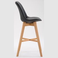 2er Set Barhocker Cannes Kunstleder Natura - schwarz