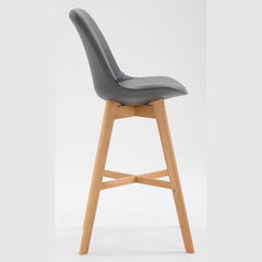 2er Set Barhocker Cannes Kunstleder natura - grau