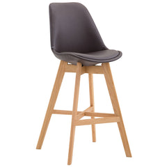 2er Set Barhocker Cannes Kunstleder natura - braun