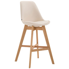 2er Set Barhocker Cannes Kunstleder natura - creme