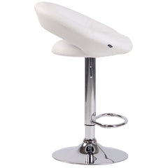 Barhocker Olinda Kunstleder chrom - weiß