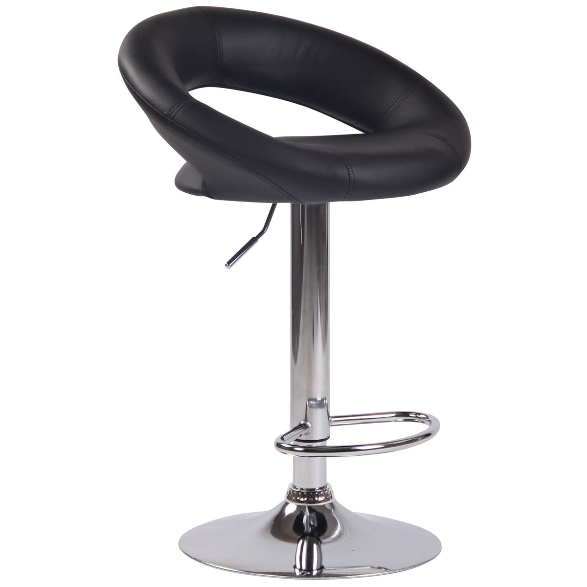 Barhocker Olinda Kunstleder chrom - schwarz