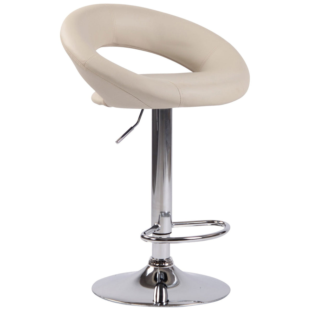 Barhocker Olinda Kunstleder chrom - creme