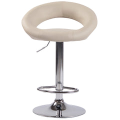 Barhocker Olinda Kunstleder chrom - creme