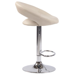 Barhocker Olinda Kunstleder chrom - creme