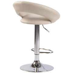 Barhocker Olinda Kunstleder chrom - creme
